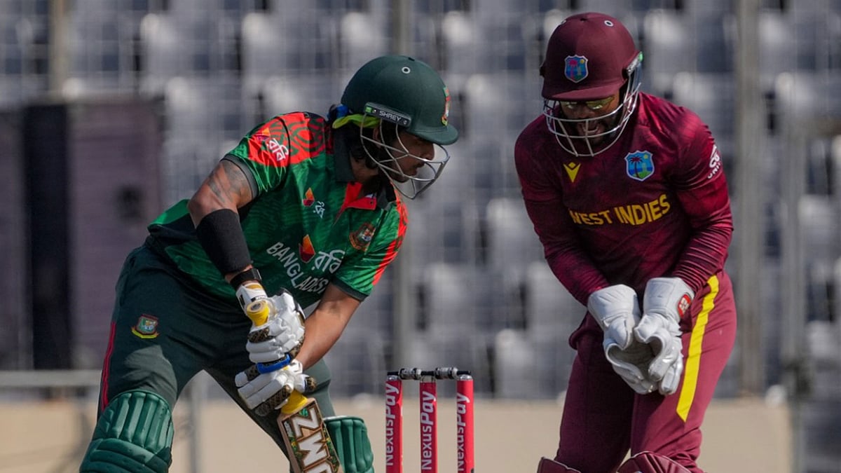 X/BCBtigers : BAN vs WI 2nd ODI: West Indies defeated Bangladesh in the Super Over.