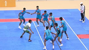 File : Screengrab from the India vs Pakistan, Asian Youth Games match in Bahrain.