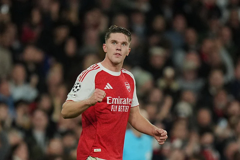 Britain soccer UEFA Champions League 2025-26 Arsenal Vs Atletico Madrid_Viktor Gyoekeres