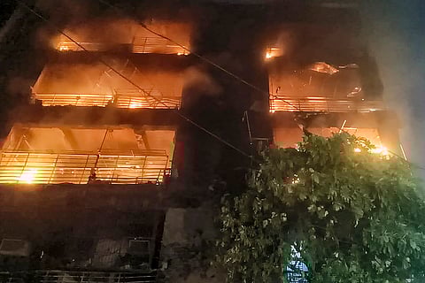 Fire in residential building in Ghaziabad