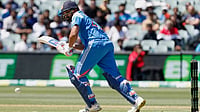 India Vs Australia 2nd ODI: Rohit Sharma Goes Past Sourav Ganguly To Become IND's Third-Highest Run-Getter | Photo: AP/James Elsby : India Vs Australia 2nd ODI: Rohit Sharma bats during IND's match against AUS.