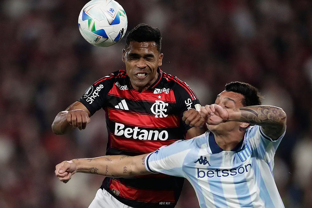 Brazil Argentina Soccer Copa Libertadores Semi-final 1st Leg Flamengo vs Racing Club: Alex Sandro