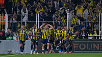 Photo: AP : Fenerbahce Vs VfB Stuttgart Highlights, UEFA Europa League: Fenerbahce's players celebrate after teammate Kerem Akturkoglu scored the opening goal in Istanbul.