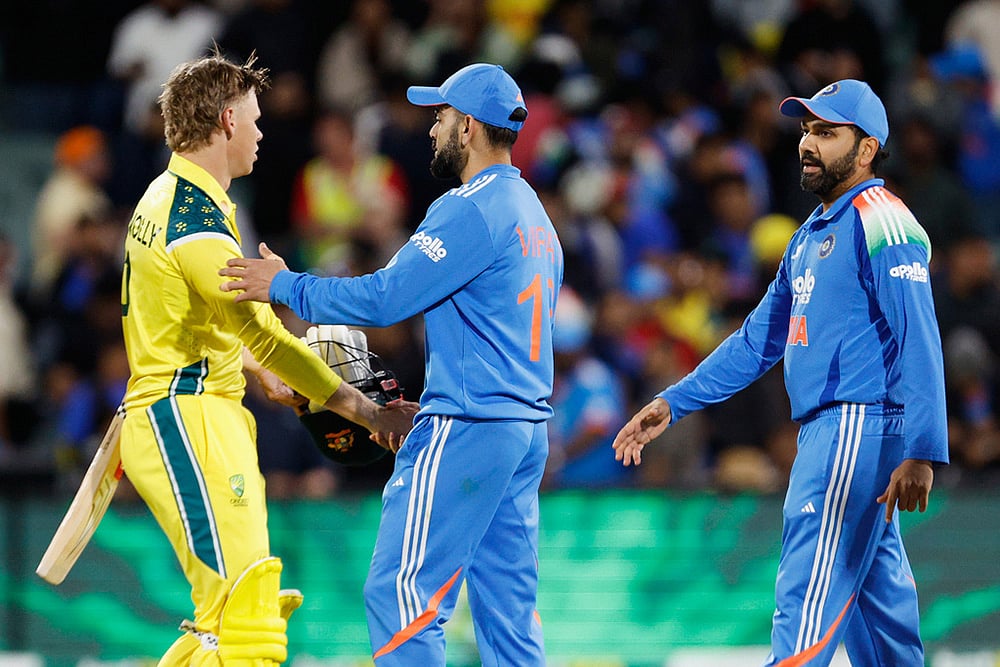 | Photo: AP/James Elsby : India Vs Australia Cricket 2nd ODI