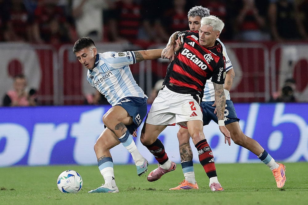Brazil Argentina Soccer Copa Libertadores Semi-final 1st Leg Flamengo vs Racing Club: Gabriel Rojas