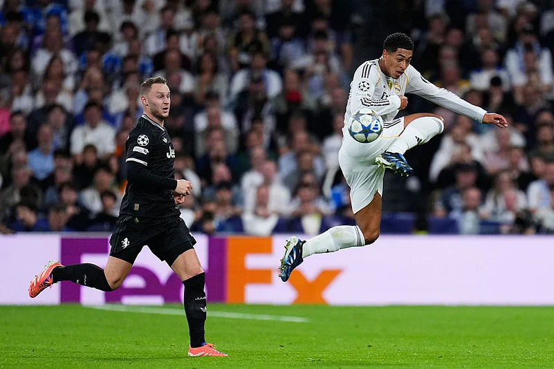 UEFA Champions League football match Real Madrid Vs Juventus_Jude Bellingham