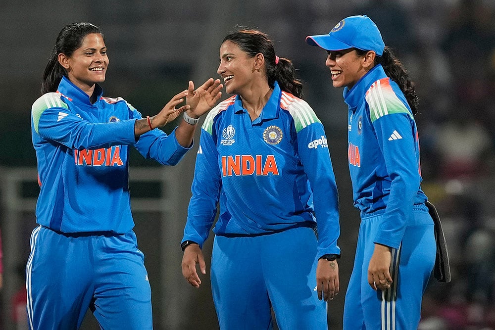 India Womens Cricket world cup 2025 IND-W vs NZ-W ODI match photos_ Sneh Rana