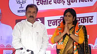 Screengrab from the ceremony video/X : BJP state president Dilip Jaiswal welcomed Kushwaha to the party. 