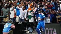 (AP Photo/Rick Rycroft) : India's Virat Kohli runs out to bat against Australia during their One Day International cricket match in Sydney, Australia, Saturday, Oct. 25, 2025.