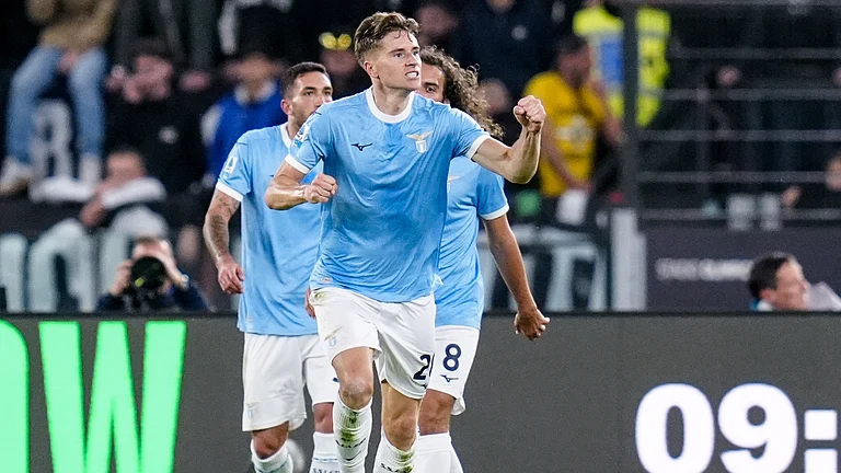 Toma Basic celebrates after scoring against Juventus - null