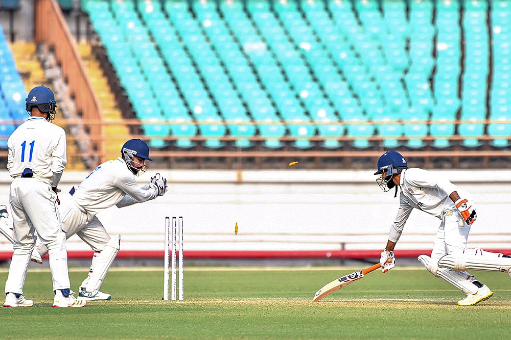 Ranji Trophy 2025-26 Cricket match Saurashtra vs MP-Day 1_Ravindra Jadeja