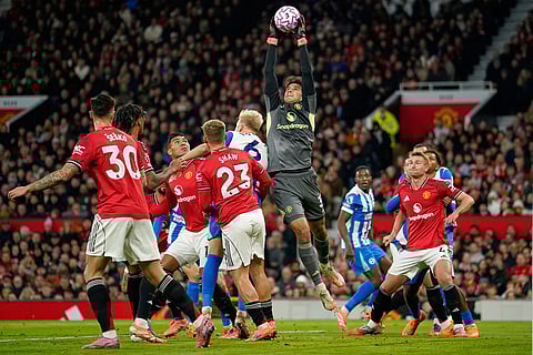 English Premier League Soccer Match: Brighton & Hove Albion vs Manchester United