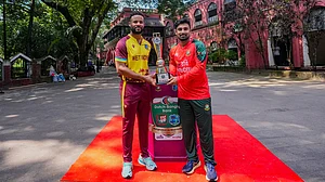 | Photo: X/BCBtigers : West Indies' captain Shai Hope and Bangladesh' captain Litton Das ahead of the three-match ODI series at the Bir Sreshtho Flight Lieutenant Matiur Rahman Stadium in Chattogram on October 27, 2025.