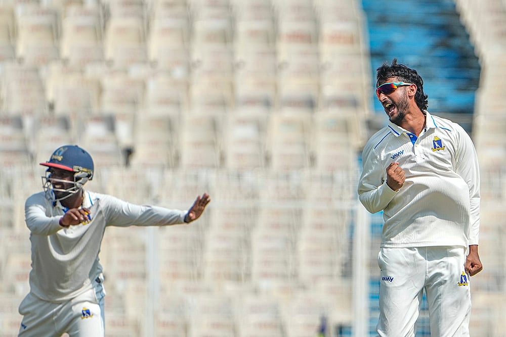 Ranji Trophy Cricket 2025-26 Bengal vs Gujarat - Day 3 photos_ Shahbaz Ahmed