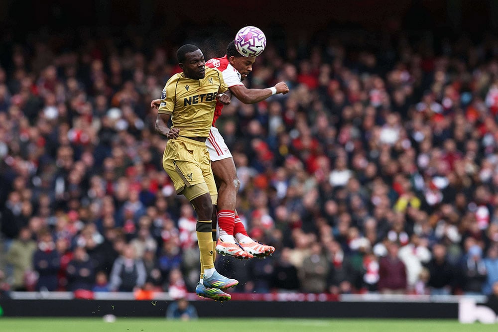 Britain soccer Premier League 2025-26 Arsenal vs Crystal Palace_Tyrick Mitchell