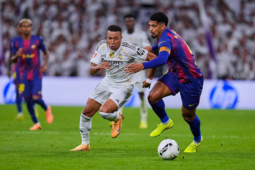 Spain soccer La Liga 2025-26 El Clasico Real Madrid Vs FC Barcelona_Kylian Mbappe