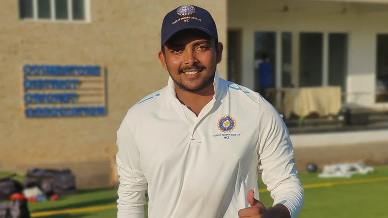 Prithvi Shaw record Double Hundred Ranji Trophy 2025-26 chandigarh vs maharashtra