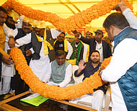 How Caste Associations Shape Politics in North India and Bihar IMAGO / Hindustan Times : RJD leader Tejashwi Yadav with Ranvijay Sahu MAL being garlanded during Teli Hunkar Rally at Millar School ground on February 9, 2025 in Patna, India. (Photo by Santosh Kumar Hindustan Times ) Bihar Politics And Governance