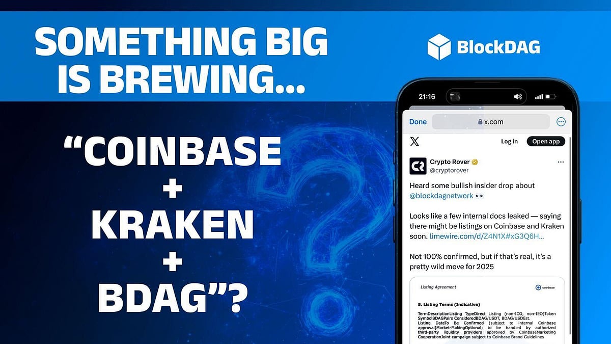 Leaked Coinbase And Kraken Listing Rumors Push BlockDAG’s $433M+ Presale Gains As The Best Crypto To Buy Today