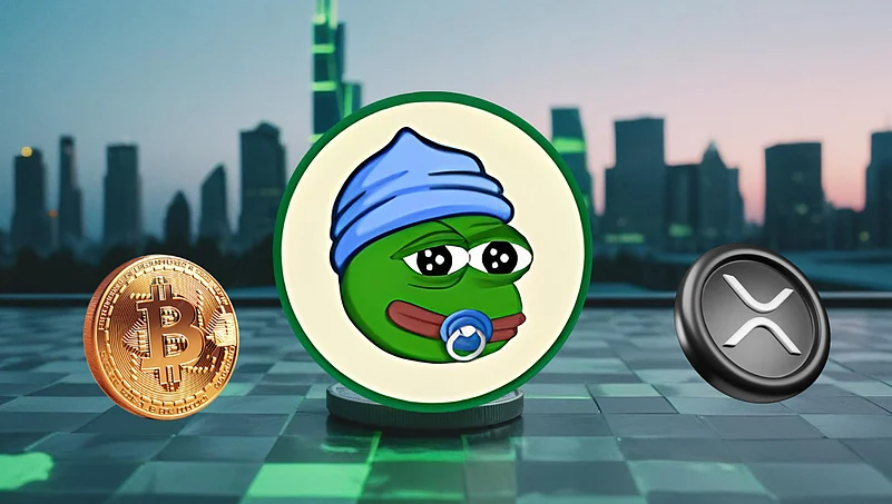 Bitcoin, Little PEPE, and Ripple (XRP) logos