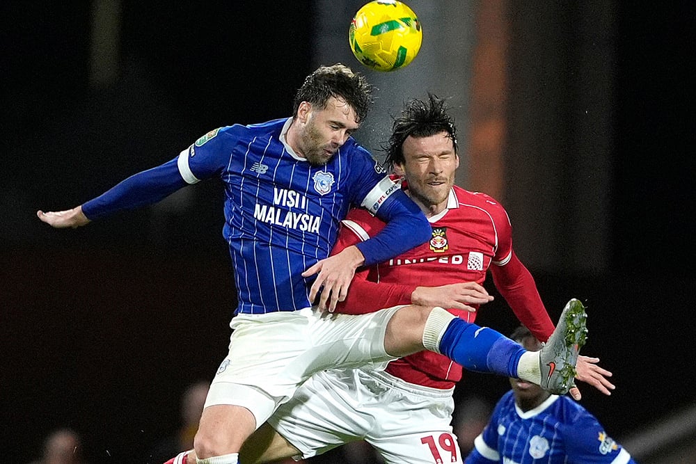 Britain Soccer English League Cup EFL match Wrexham vs Cardiff City_Kieffer Moore