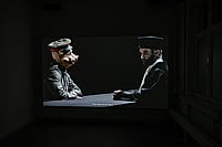 Inside the 13th Berlin Biennale: Foxing, Fugitivity, And Resistance Photo: Imago/Funke Foto Services : Politically Charged: A still from Simon Wachsmuth’s film From Heaven High (2025), presented at
the Courthouse Lehrter Straße venue