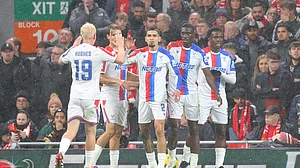 Crystal Palace celebrate against Crystal Palace