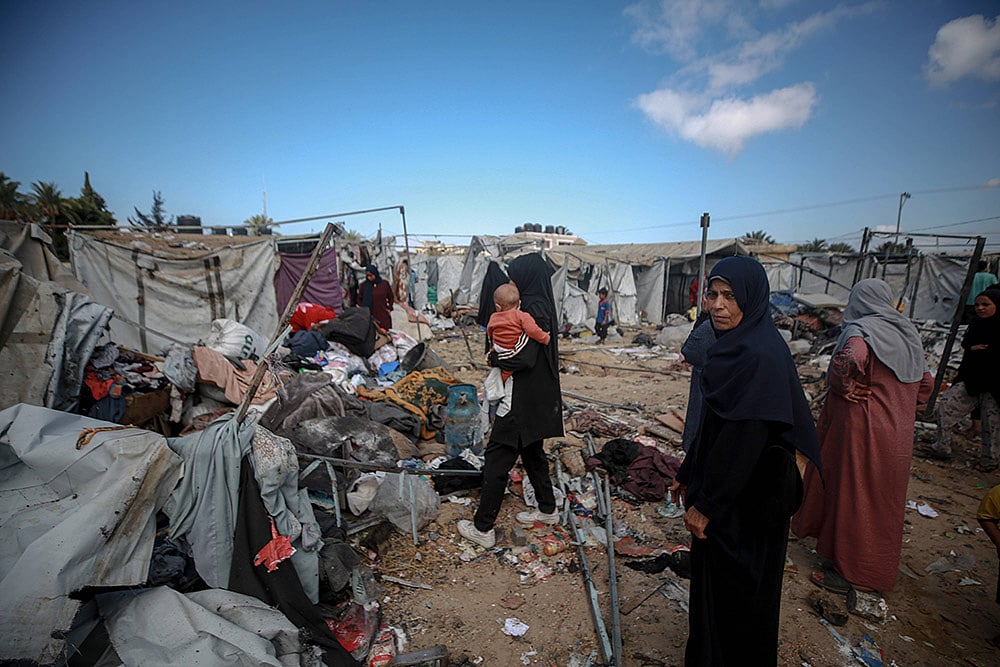 Gaza war, Israeli army strike on the Bureij camp_ damage after an Israeli army strike 