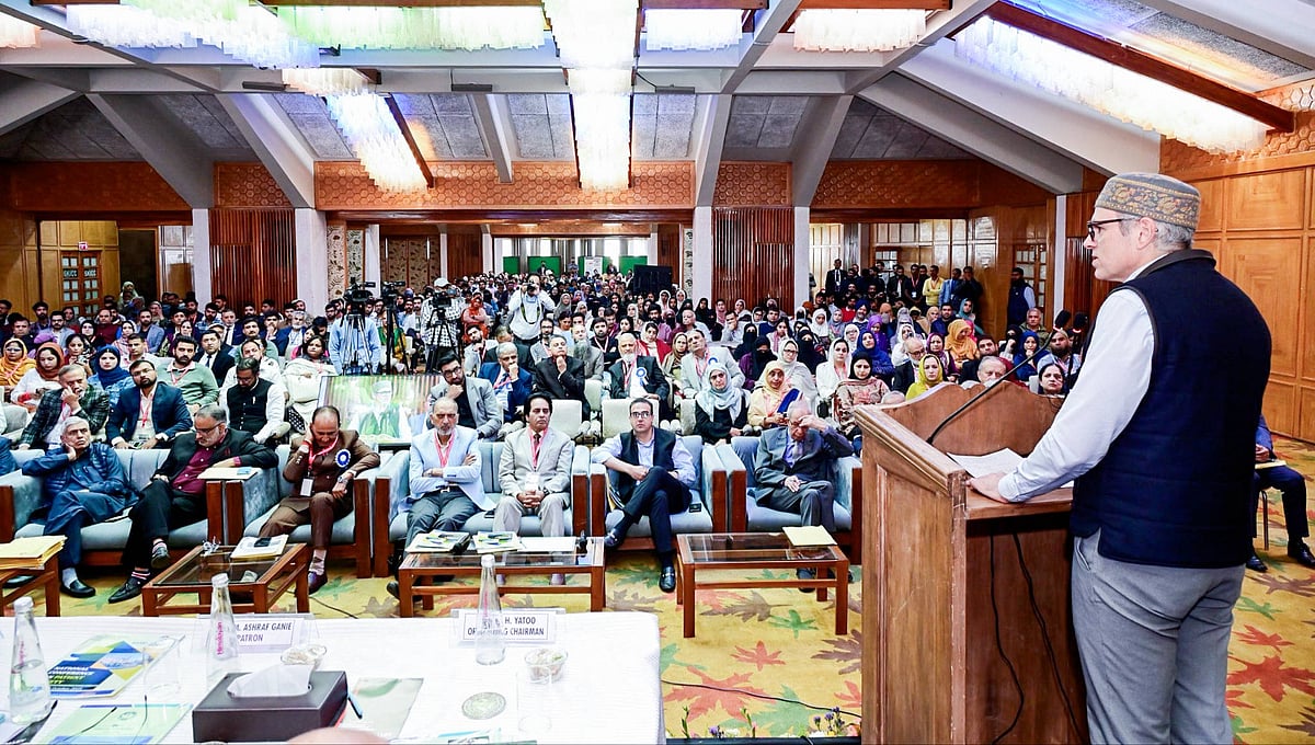 ANI News : Omar Abdullah addresses the inaugural session of the National Conference.