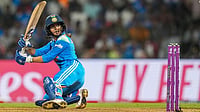 | Photo: PTI/Kunal Patil : India's Jemimah Rodrigues plays a shot during an ICC Women's World Cup semifinal ODI cricket match between India Women and Australia Women, at the DY Patil Stadium, in Navi Mumbai.
