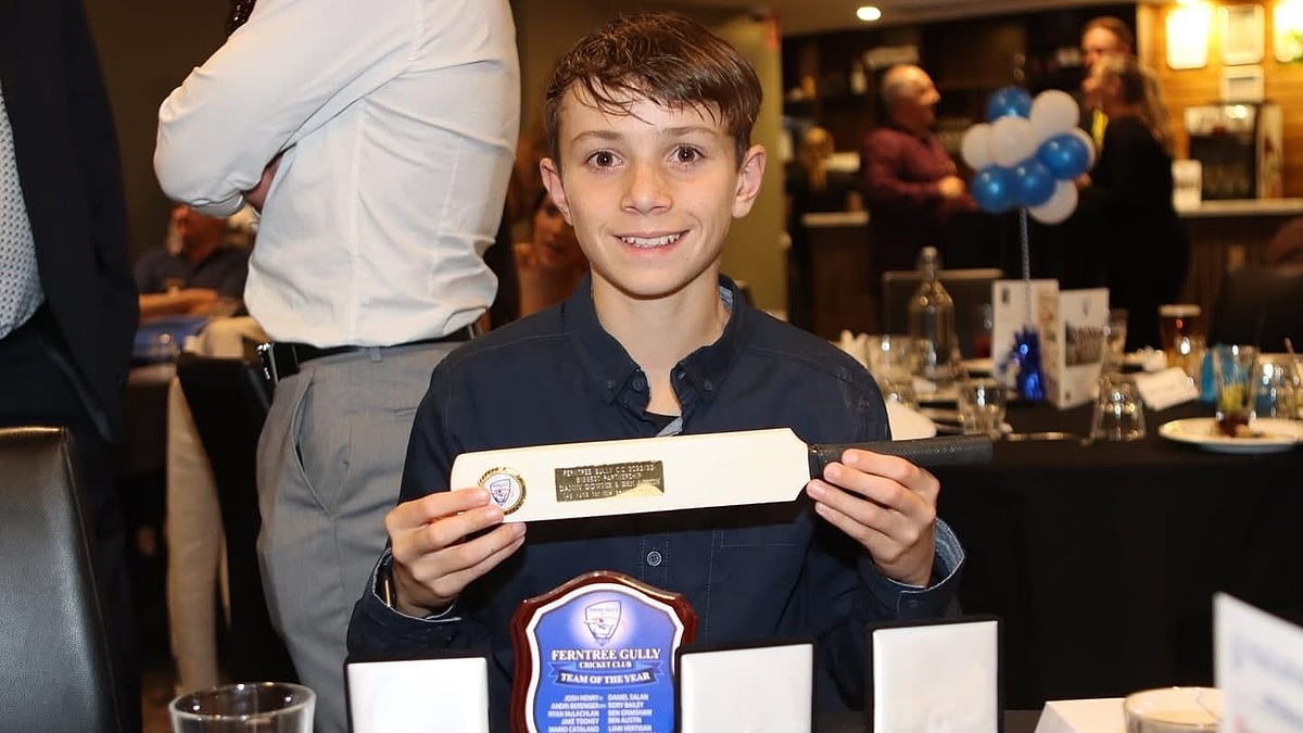 Ferntree Gully Cricket Club : File photo of Ben Austin, the 17-year-old Australian cricketer who tragically passed away in Melbourne.