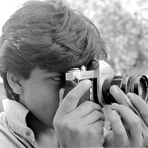 Shah Rukh Khan with a camera
