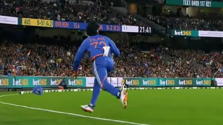 IND Vs AUS 2nd T20I: Tilak Varma’s Brilliant Catch Reminds Fans Of Suryakumar Yadav’s Iconic T20 World Cup Grab - Video - JioHotstar