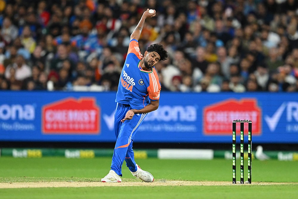 Indias tour of Australia: Ind vs Aus 2nd t20 Cricket photos_Harshit Rana 