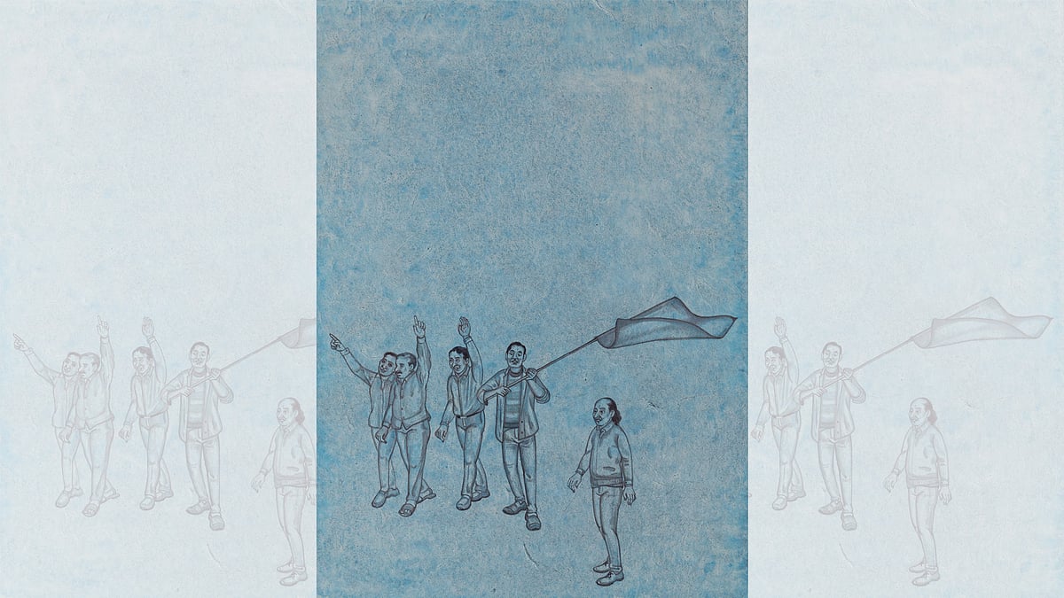 Untitled artwork by Varunika Saraf  : Ideology has long been the moral compass of political life. It provides coherence between words and deeds, between past struggles and future promises.