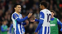 Brighton 3-0 Leeds United, English Premier League: Diego Gomez Back Among Goals As Seagulls Thrash Peacocks Diego Gomez and Georgino Rutter celebrate Brighton's third goal against Leeds United in English Premier League 2025-26.