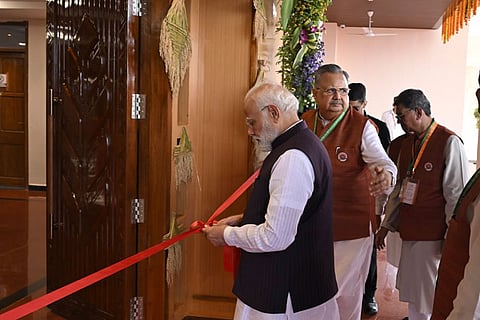 Prime Minister Narendra Modi inaugurates the new building of Chhattisgarh Legislative Assembly, in Nava Raipur Atal Nagar, Chhattisgarh.