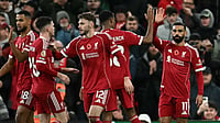 Liverpool 2-0 Aston Villa, English Premier League: Salah Equals Rooney Record As Reds End Losing Run Mohamed Salah celebrates with his Liverpool team-mates after scoring against Aston Villa in English Premier League 2025-26.