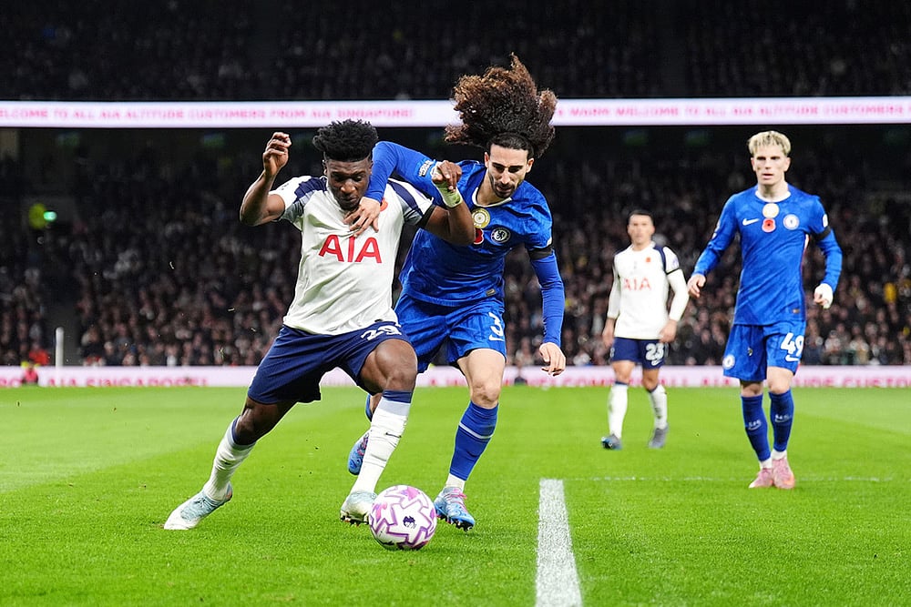 English Premier League 2025-26 Tottenham Hotspur vs Chelsea football photos_Mohammed Kudus
