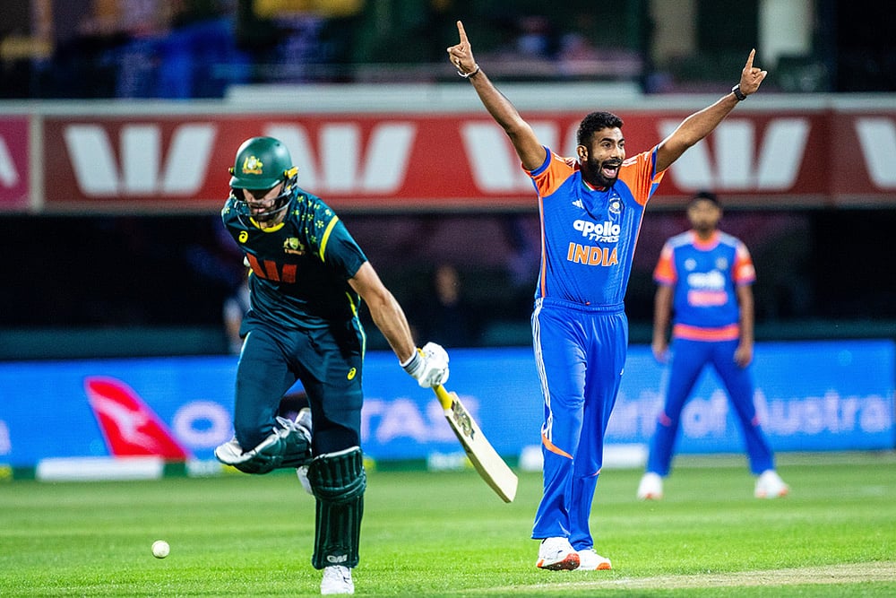 Indias tour of Australia IND vs AUS 3rd T20 cricket photos_Jasprit Bumrah