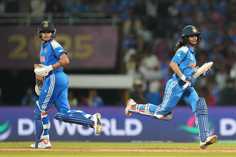Shafali and Jemimah batting against South Africa in the ICC Women's World Cup 2025 final - AP Photo/Rafiq Maqbool