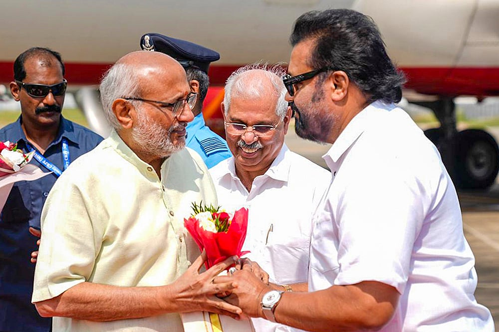 VP C. P. Radhakrishnan arrives in Thiruvananthapuram