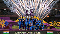 X/ICC : India lifting the ICC Women's World Cup 2025 trophy