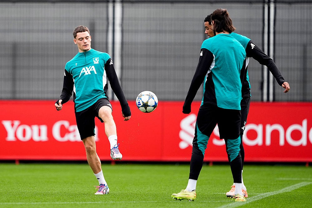 Liverpools Florian Wirtz training session