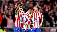 Atletico Madrid 3-1 Union SG, UEFA Champions League: Alvarez, Gallagher On Target As Rojiblancos Seal Win Julian Alvarez celebrates after scoring for Atletico Madrid against Union Saint-Gilloise in UEFA Champions League 2025-26.
