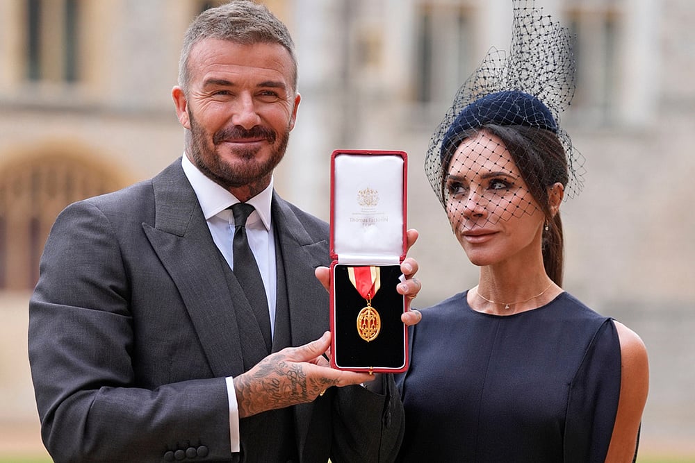 Sir David Beckham Receives Knighthood From King Charles III_Lady Victoria
