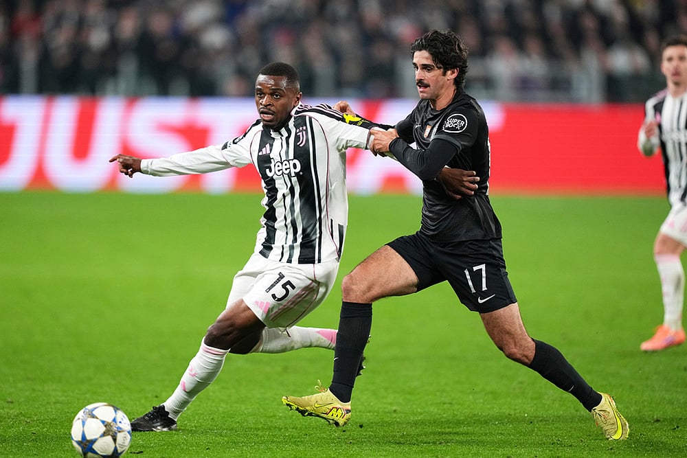 UEFA champions League 2025-26 soccer Juventus Vs Sporting_ Francisco Trincao