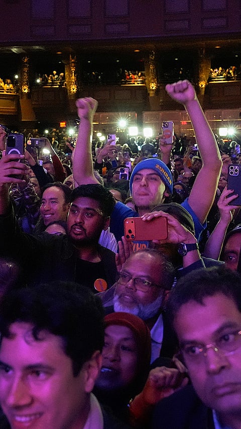 Democrat Zohran Mamdani's supporters