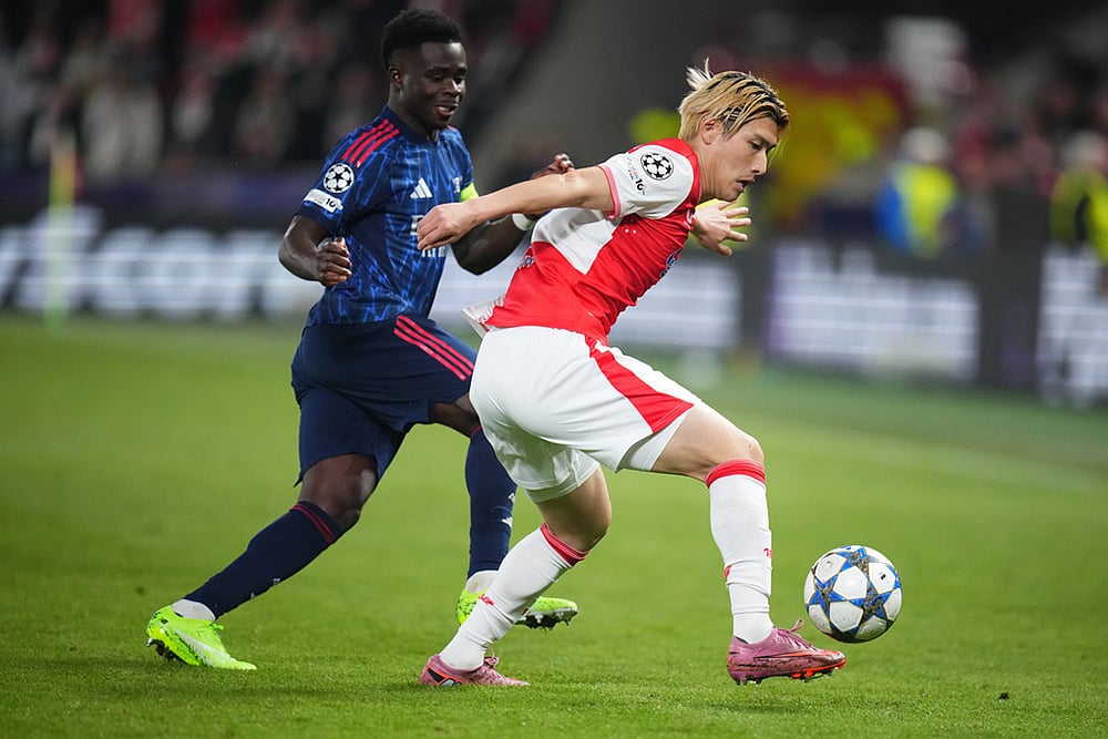 UEFA champions League 2025-26 soccer Slavia Prague vs Arsenal_Daiki Hashioka