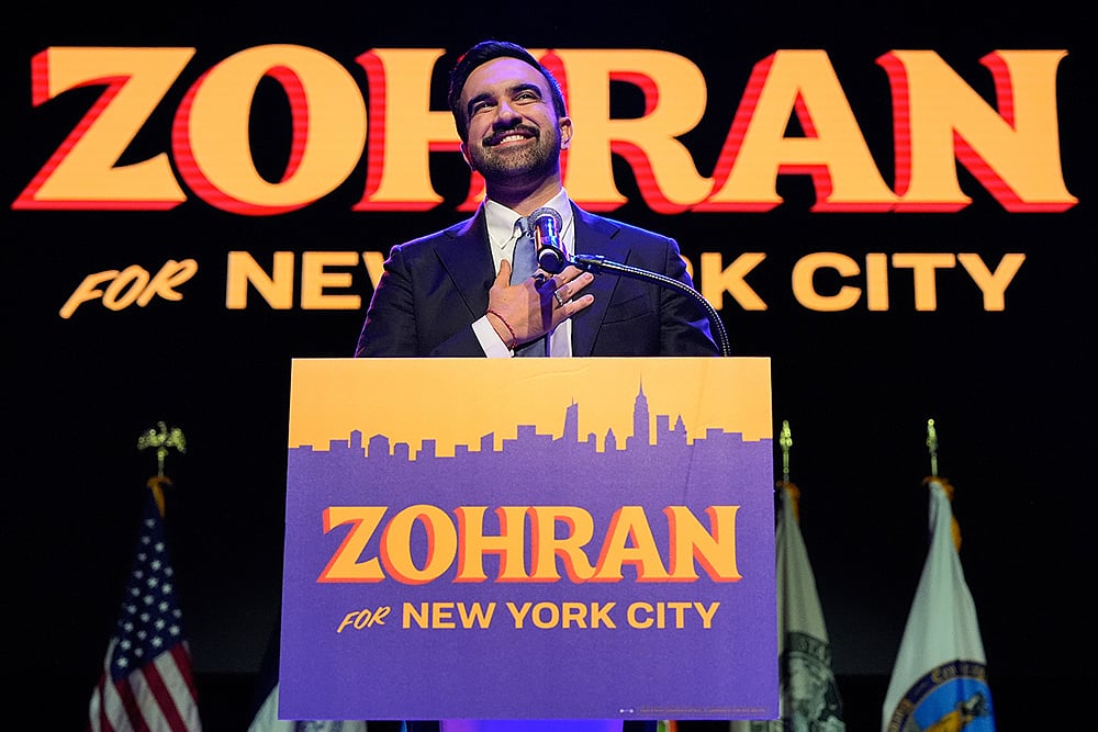 Zohran Mamdani speaks during a victory speech at a mayoral election night watch party in New York.  - | Photo: AP/Yuki Iwamura